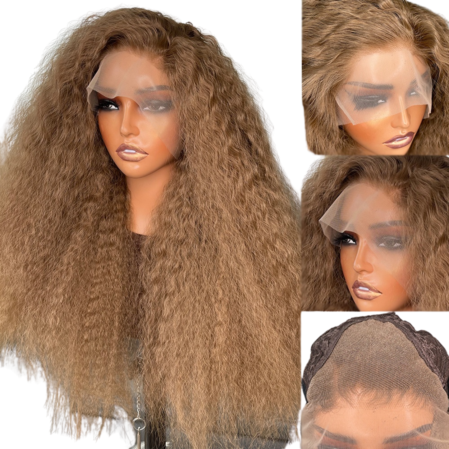 Futura lace front curly wig - 22inch - Light brown