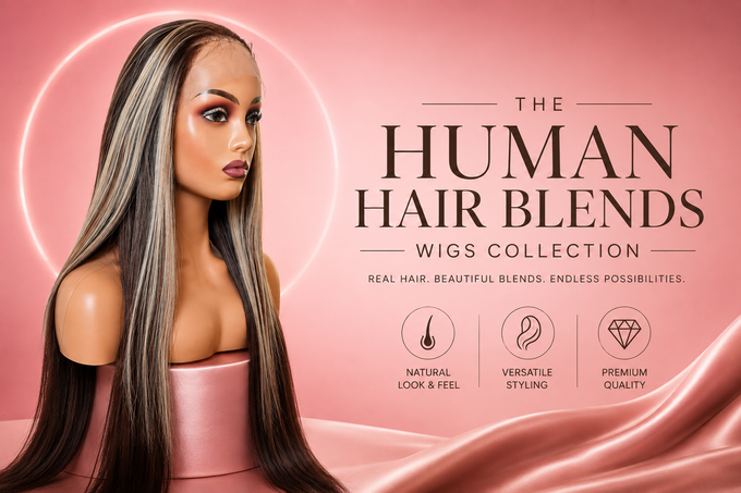 Human Hair blend wigs