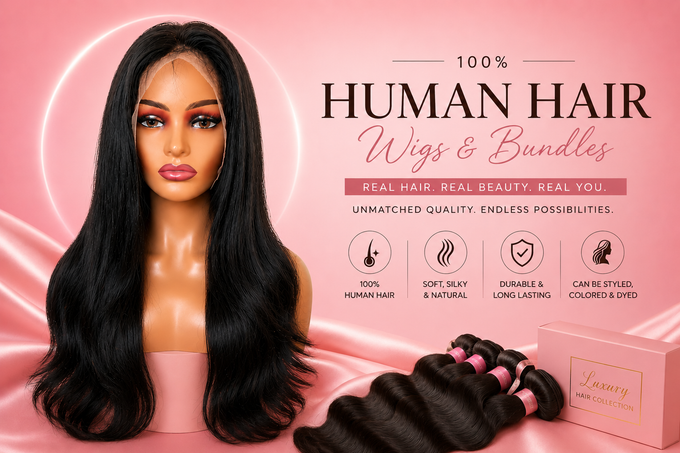 100% Human Hair wigs & bundles