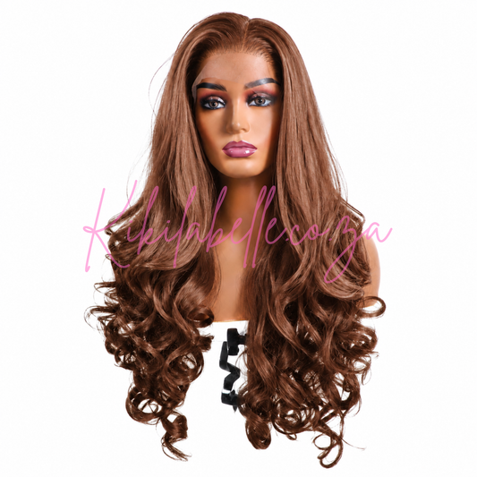 Ariel range - 28" Human Hair blend wig - Brown