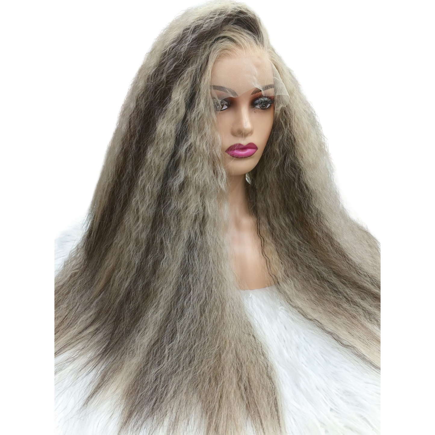 Futura lace front curly wig - 22inch - White & brown balayage
