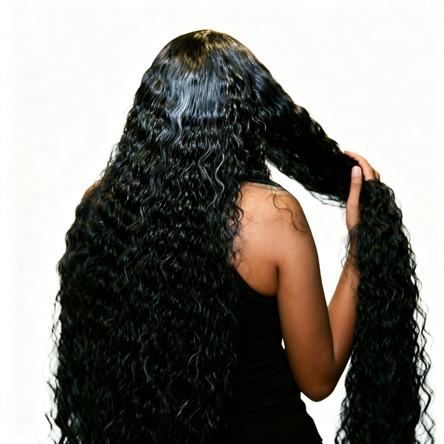 30 inch Futura Water-Wave Lace Front Wig - Black