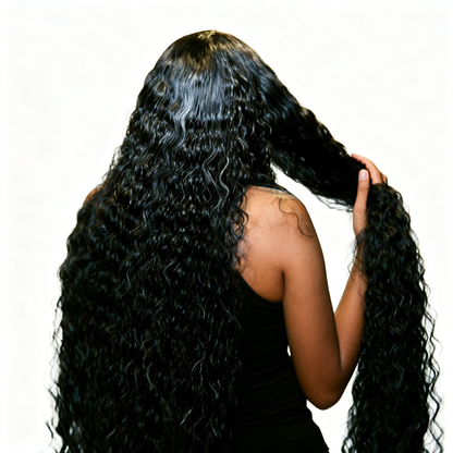 30 inch Futura Water-Wave Lace Front Wig - Black