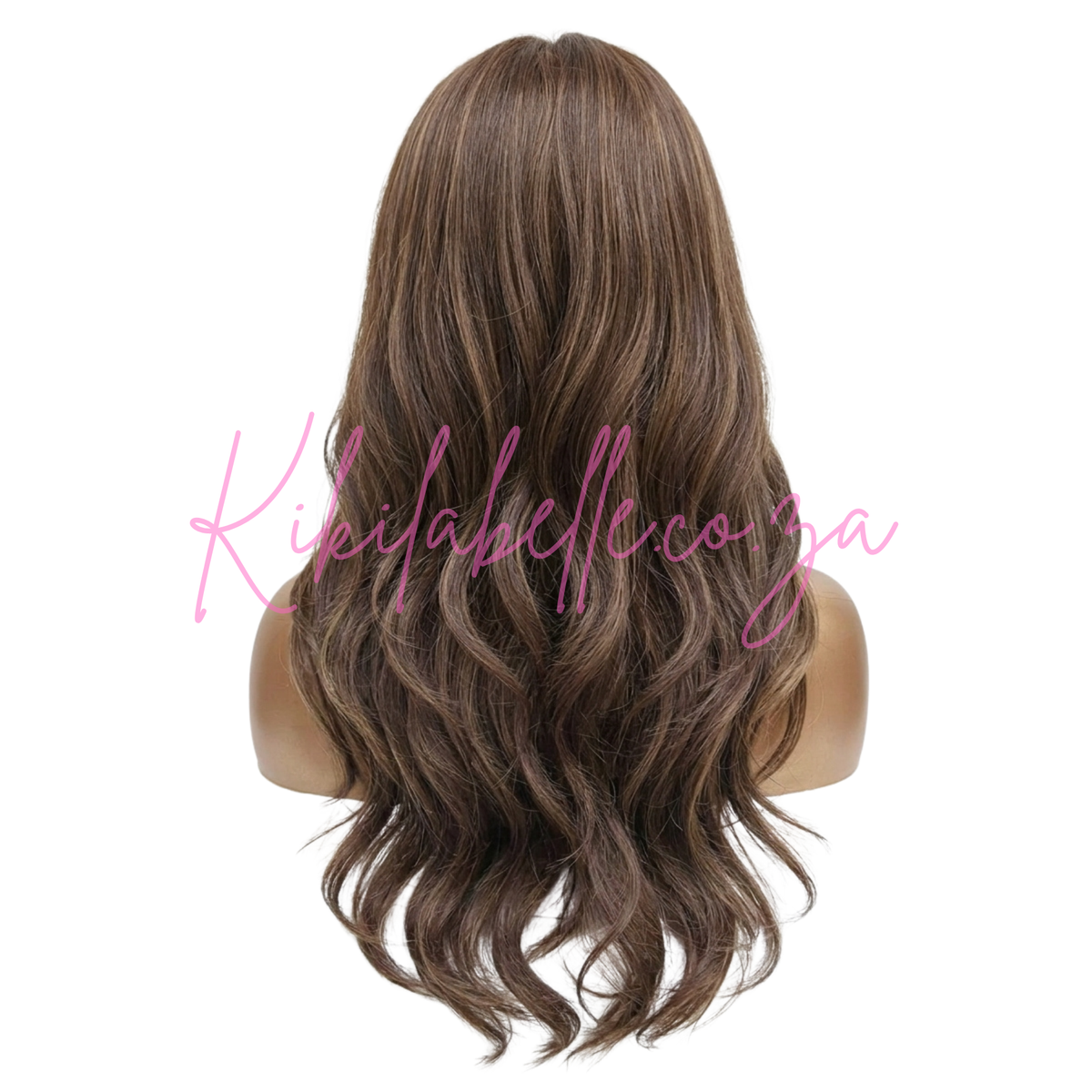 Rachel - 18" Human hair blend wig - Layered - Brown balayage
