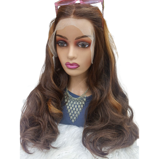 Futura fiber wig - Brown with highlight