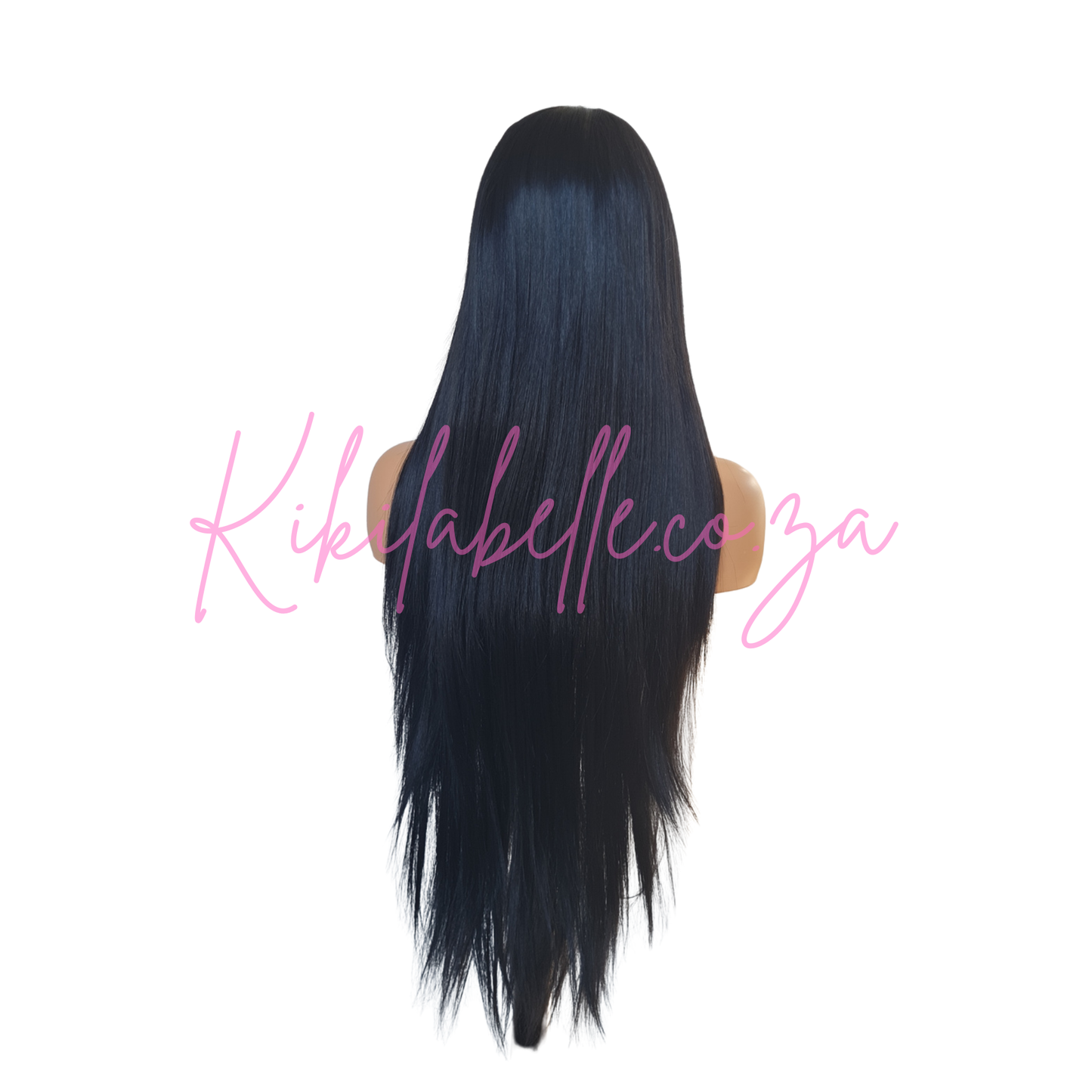 24" Black bus down wig - Japanese Futura fiber