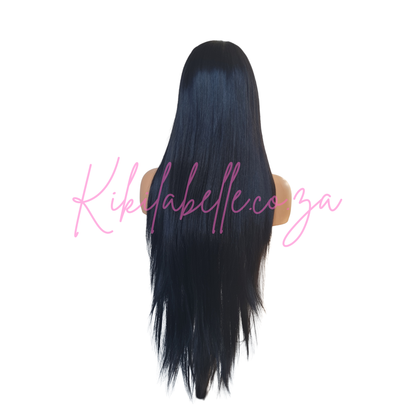 24" Black bus down wig - Japanese Futura fiber