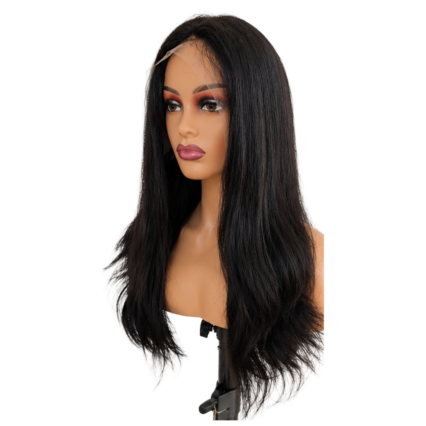 100% Human Hair - 13x4 HD lace closure - straight wig - natural black
