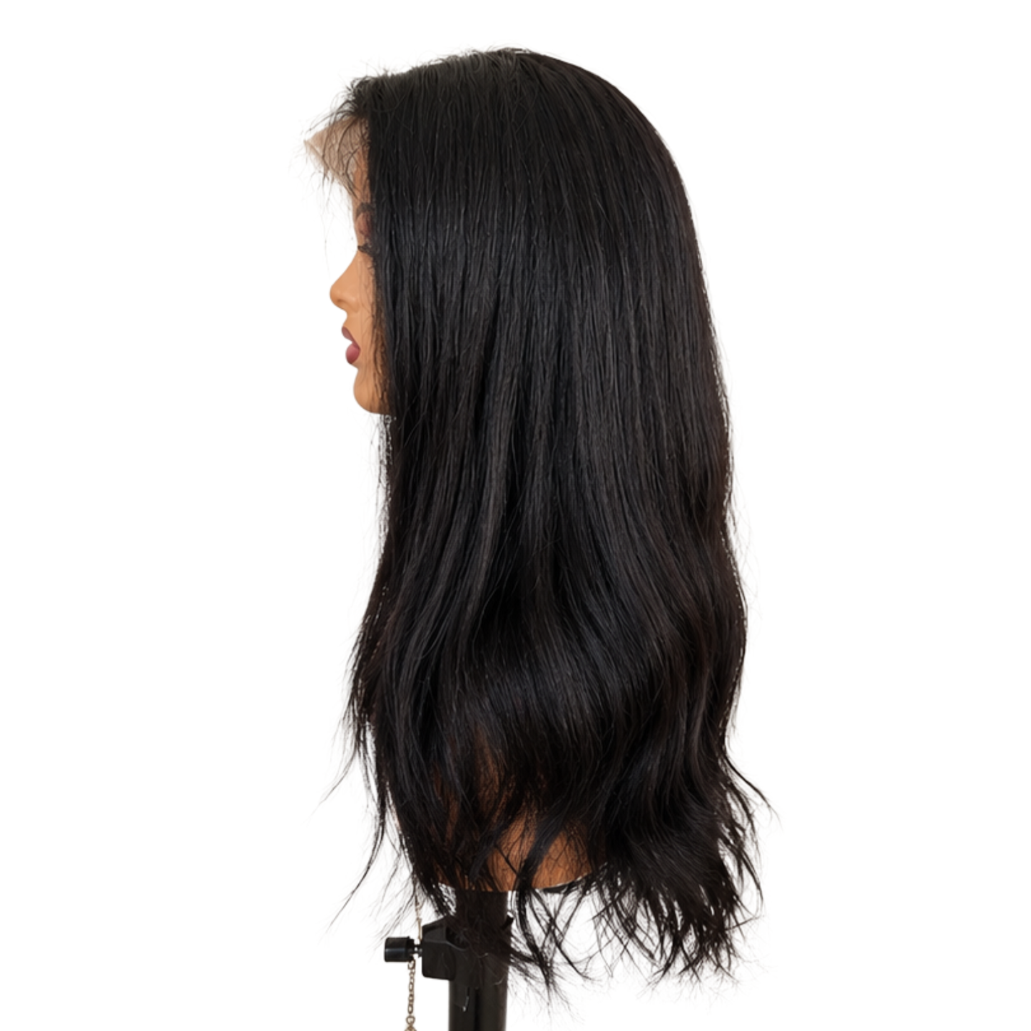 100% Human Hair - 13x4 HD lace closure - straight wig - natural black