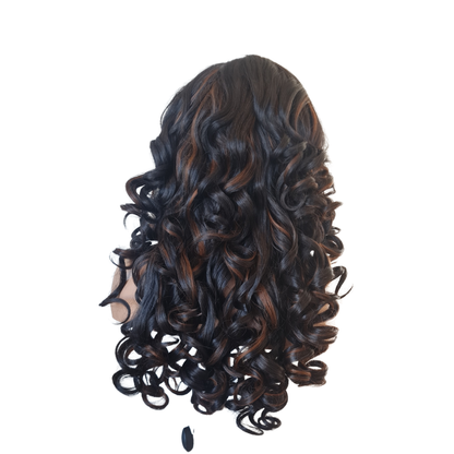 Latisha texture wig - 24inch - Black with blond highlights