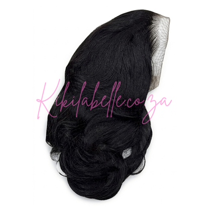 Blow out range - 18" Human hair blend layered wig - Black
