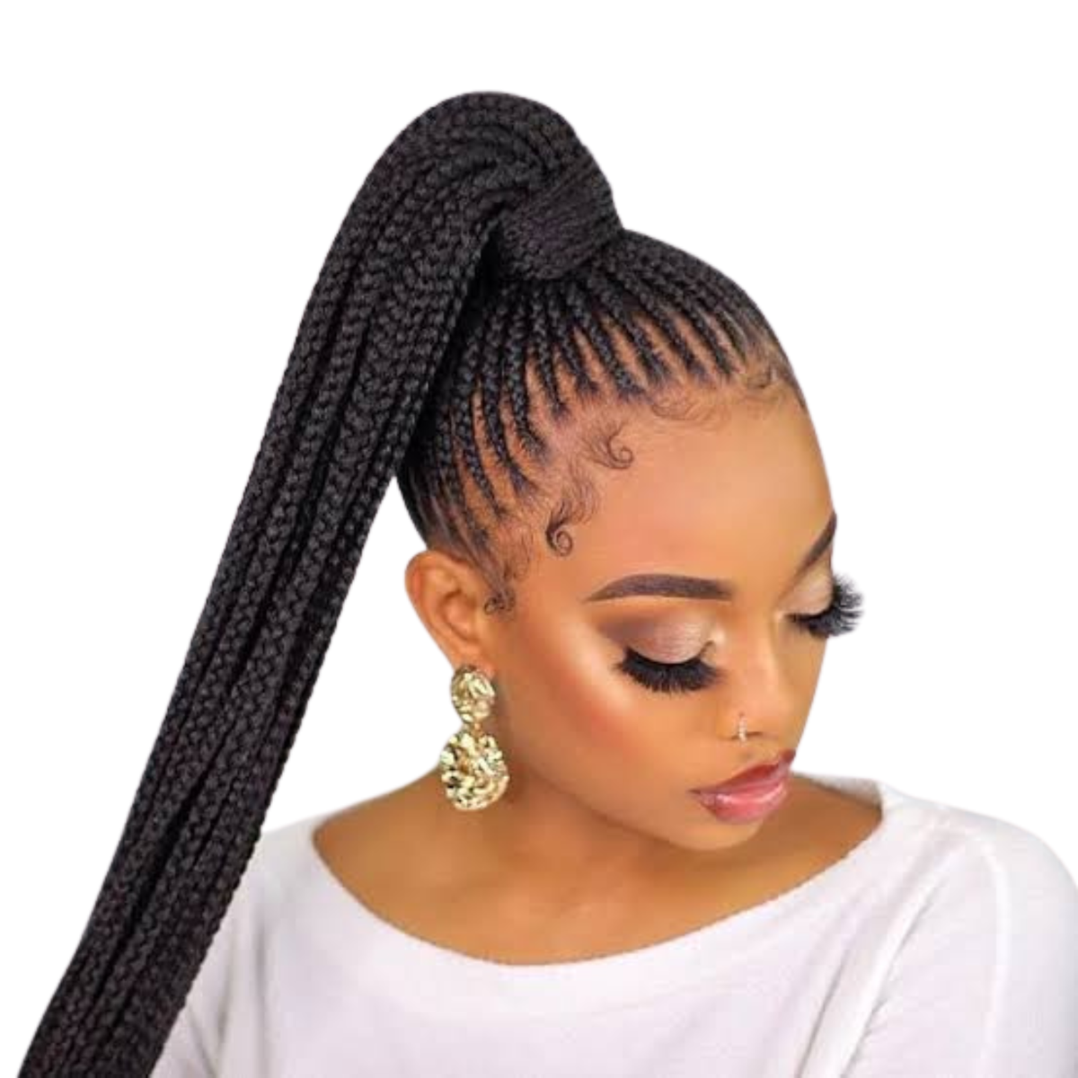 Braided ponytail
