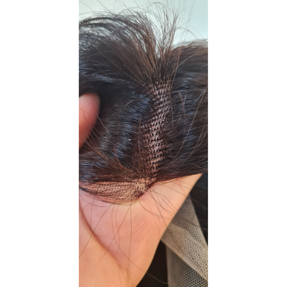 Human hair - 13x4 Swiss lace closure wig - single drawn - straight - natural black