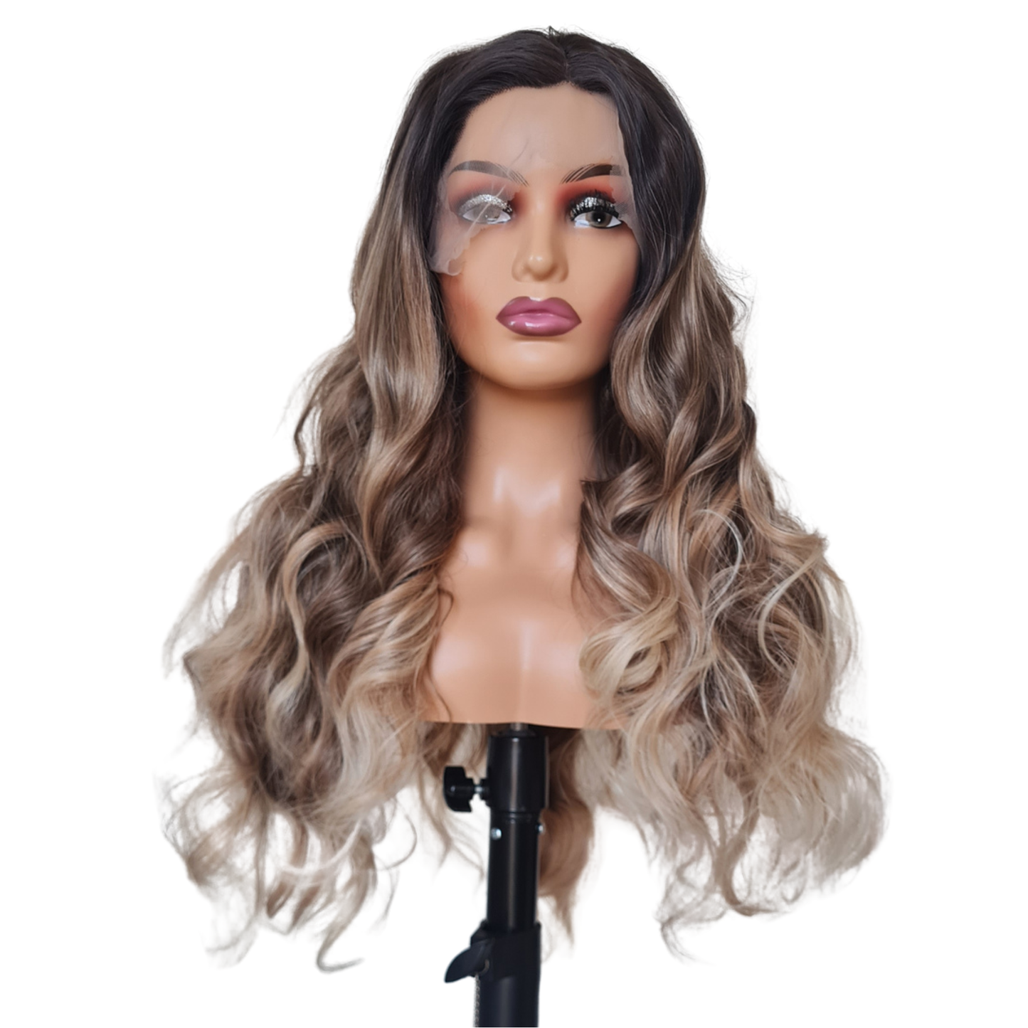Jasari - 26inch - Human hair blend - Brown to blond ombre - wavy