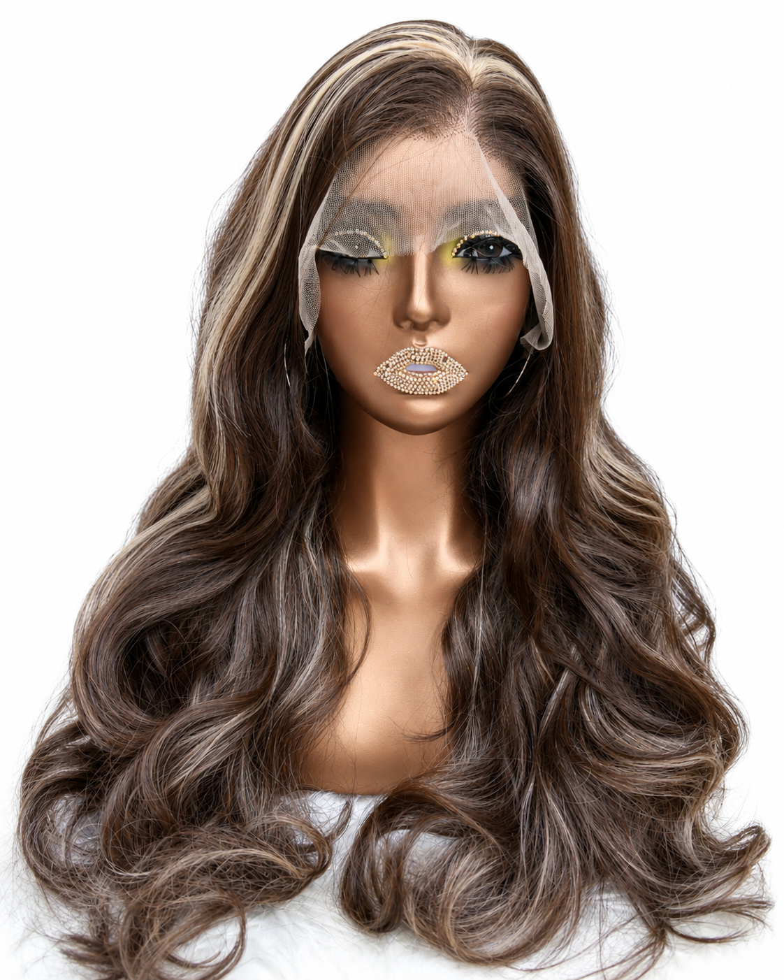 Amani - 26inch - Futura fiber - Brown blond highlights - wavy