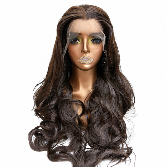 Neema - 26" - Human hair blend - wavy - Brown