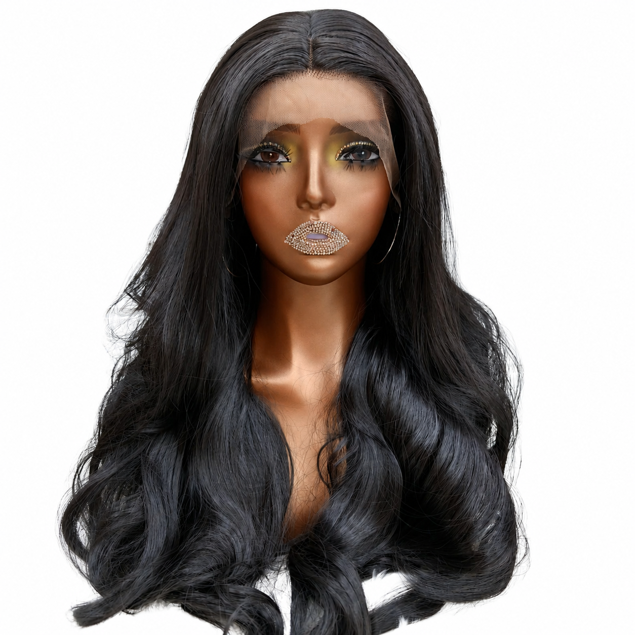 Malkia - 28" - Human hair blend - Black wavy