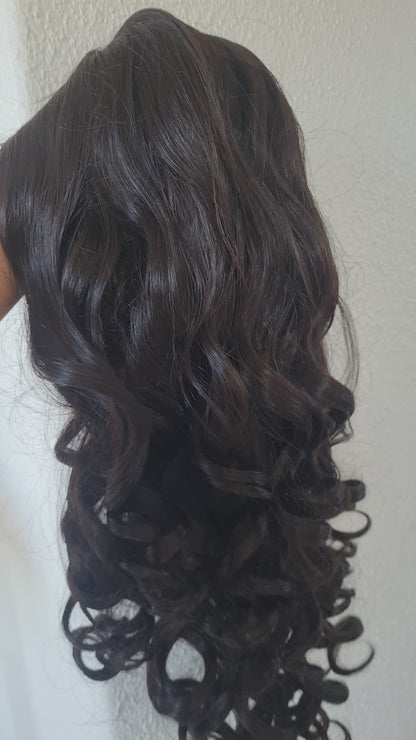 Latisha silky texture wig - 24inch - Chocolate brown (Color 2)
