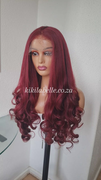 Ariel range - 28" Human Hair blend wig - Ruby
